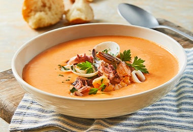 Cazuela de mariscos, receta con frutos del mar