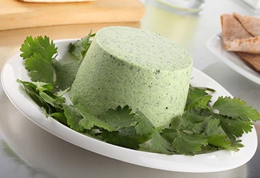 Una mousse de cilantro.