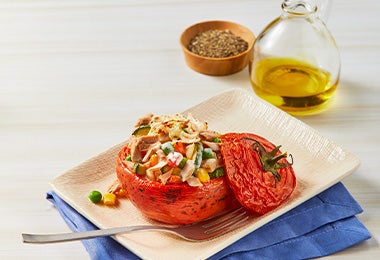 Tomates rellenos con verduras para el Día de las Madres.