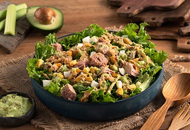 Ensalada con atún receta de cena rápida
