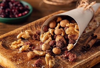 Frutos secos snacks para comer antes de hacer ejercicio 
