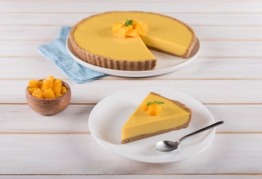 Cheesecake de mango.