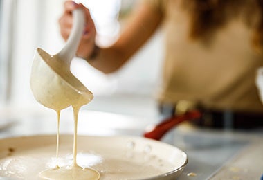 Preparación de masa para waffles 