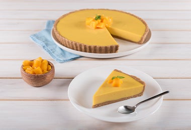 Pie de mango, una receta deliciosa para preparar como postre.