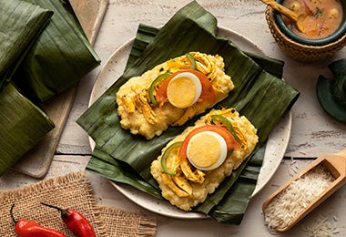 Receta de pollo al desayuno en tamales salados