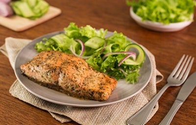 Salmón con orégano. Salmón con orégano.