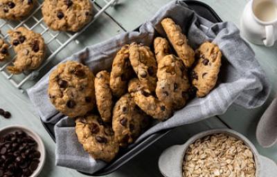 Galletas sin gluten de avena y con chips de chocolate Galletas sin gluten de avena y con chips de chocolate