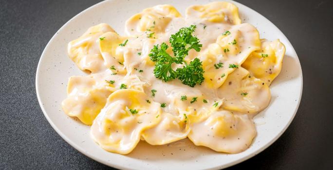 Recetas_Nestle_Venezuela_Raviolis_en_salsa_de_almendras_cubito_de_pollo_maggi_receta_fácil